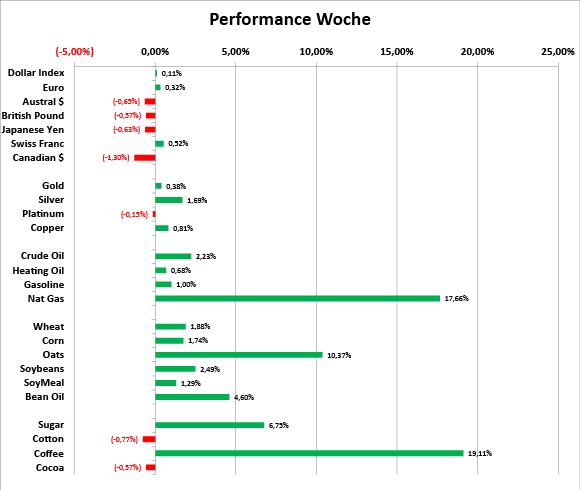 Rohstoffe Performance Woche